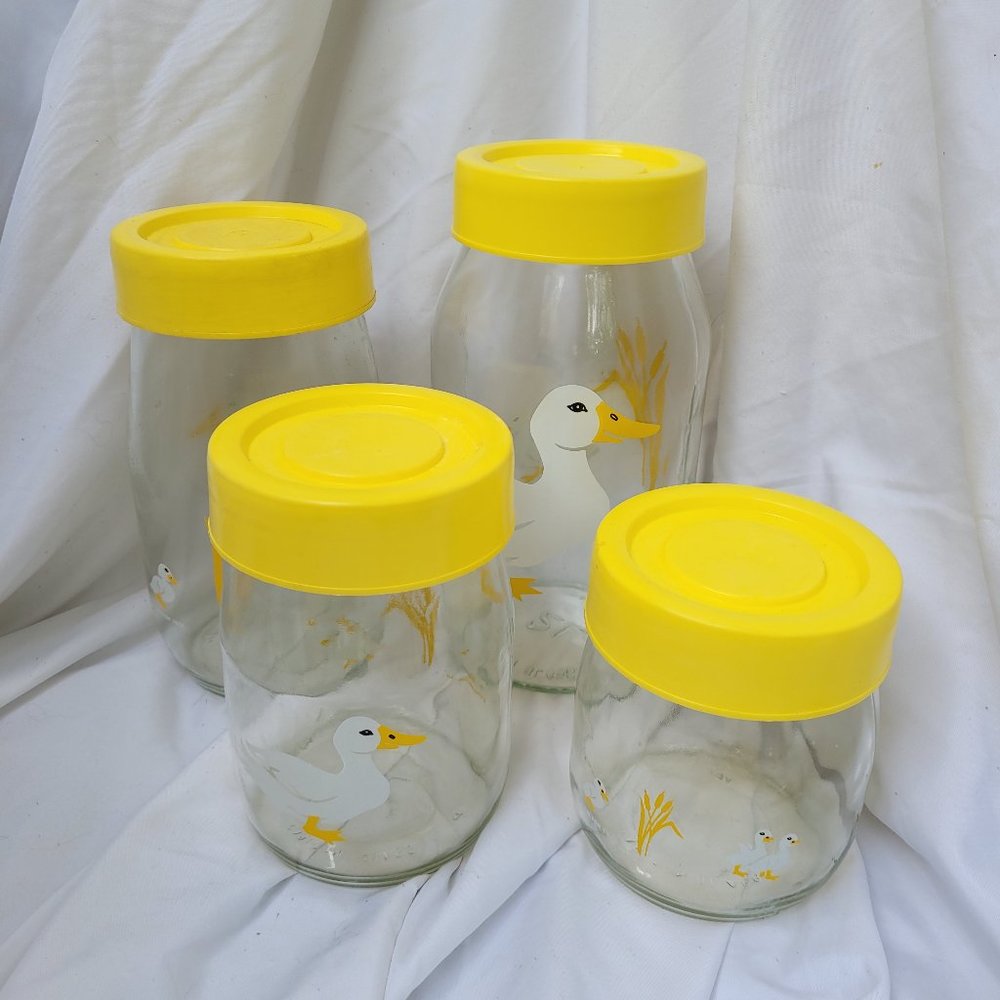 Vintage Carlton Glass Canister Set